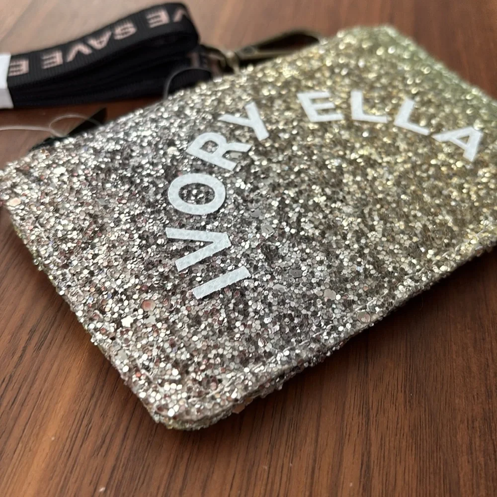 IVORY ELLA LANYARD OMBRÉ GLITTER CARD HOLDER